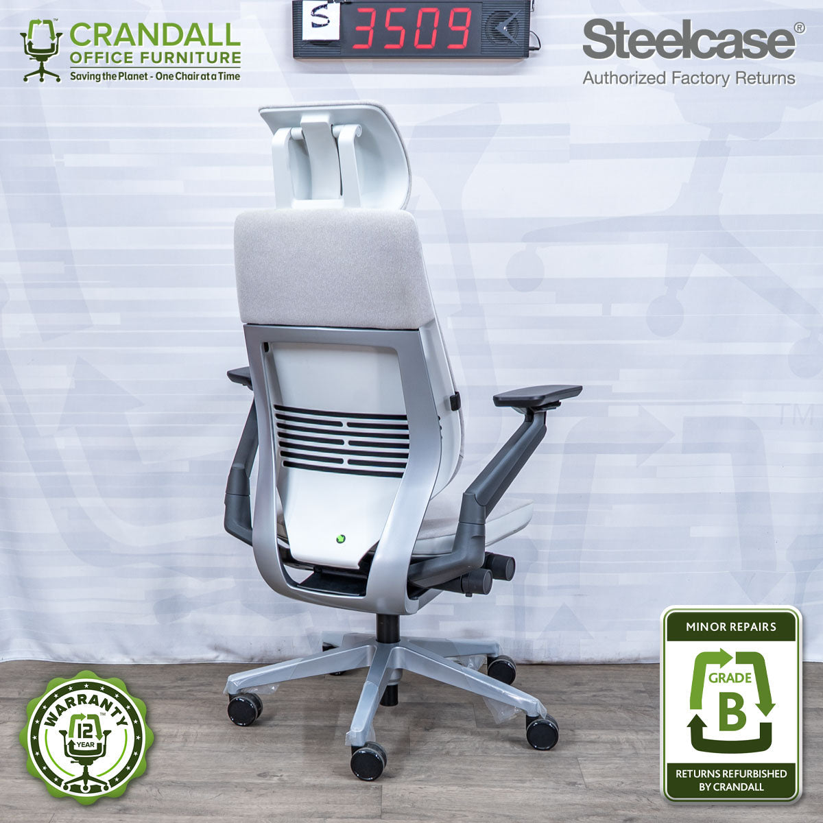 S-3509 - Steelcase Gesture with Headrest - Grade B