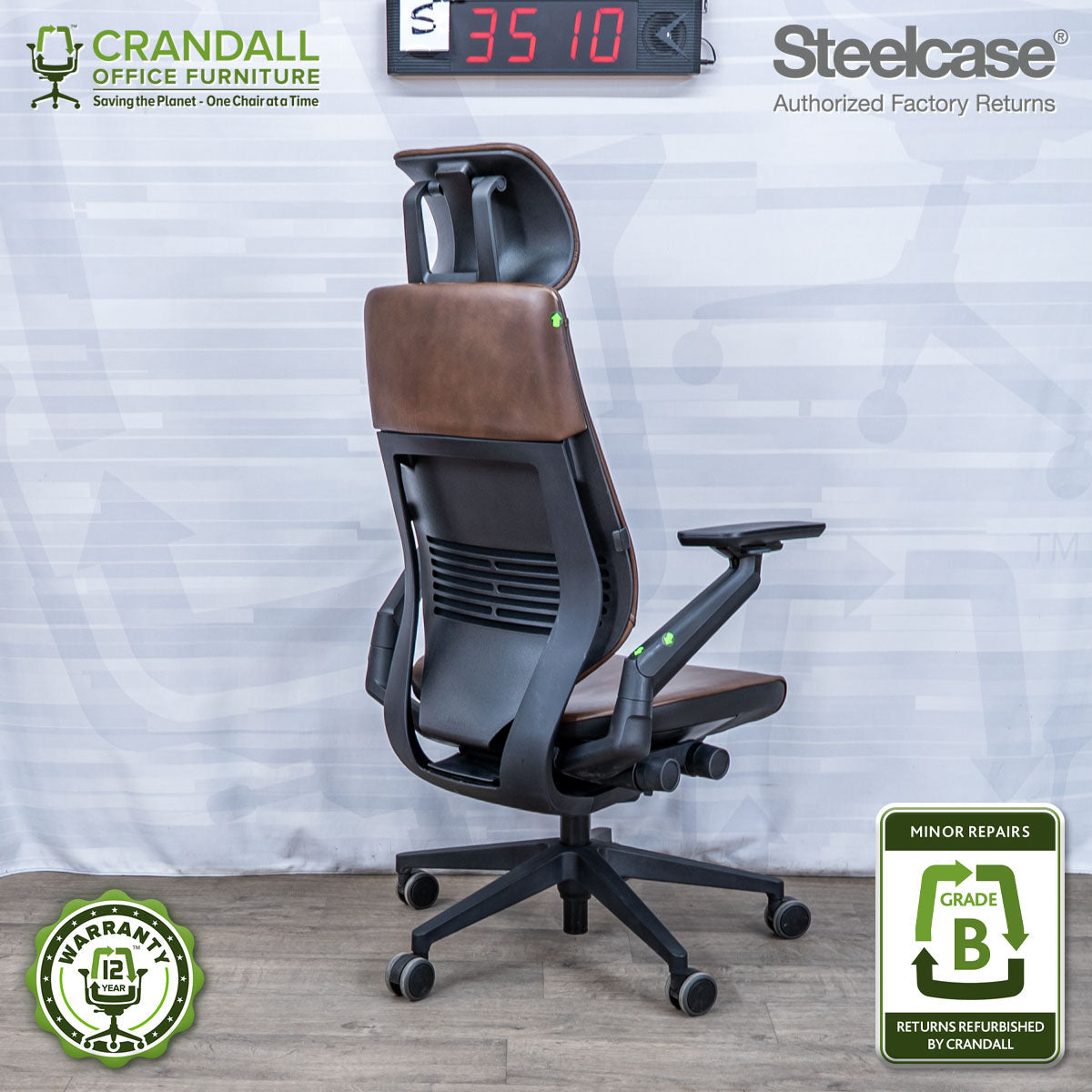 S-3510 - Steelcase Gesture with Headrest - Grade B