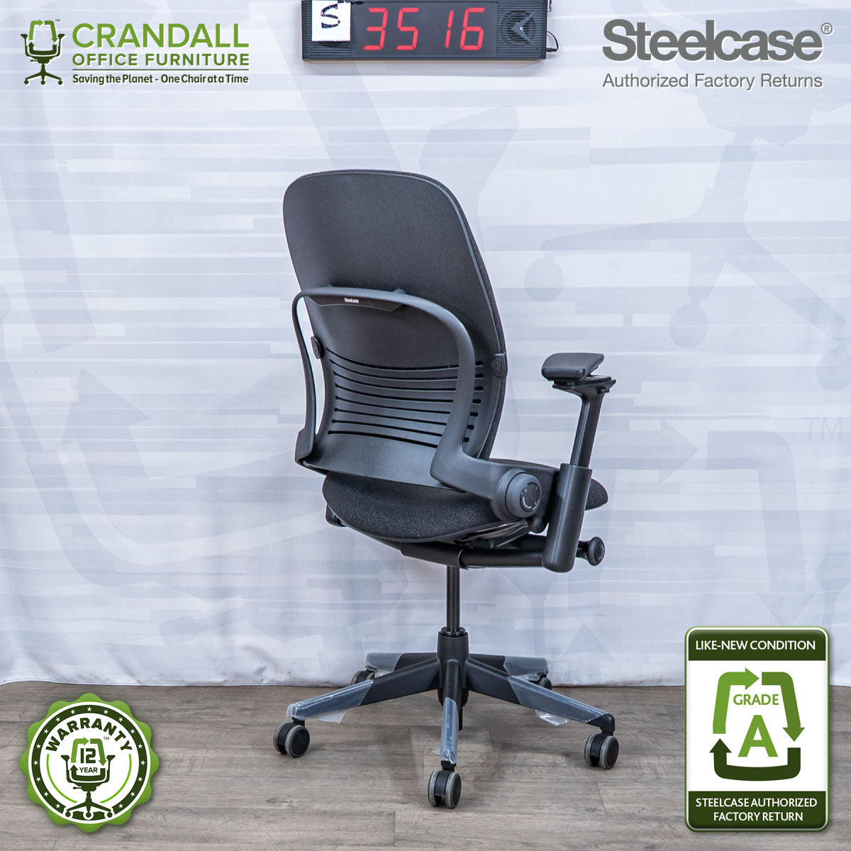 S-3516 - Steelcase V2 Leap - Grade A