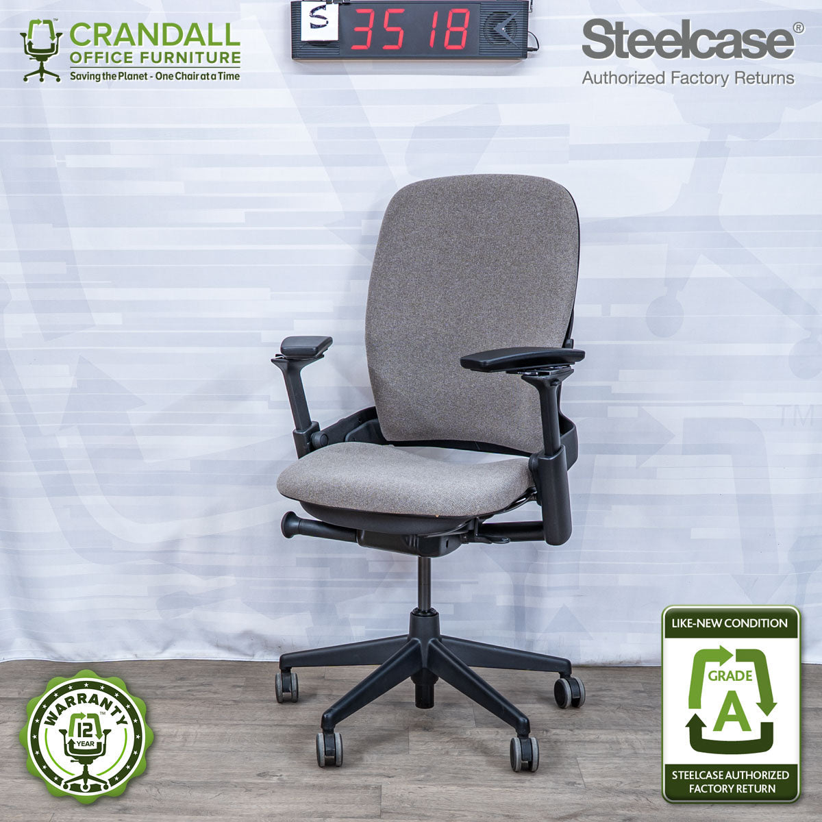 S-3518 - Steelcase V2 Leap - Grade A