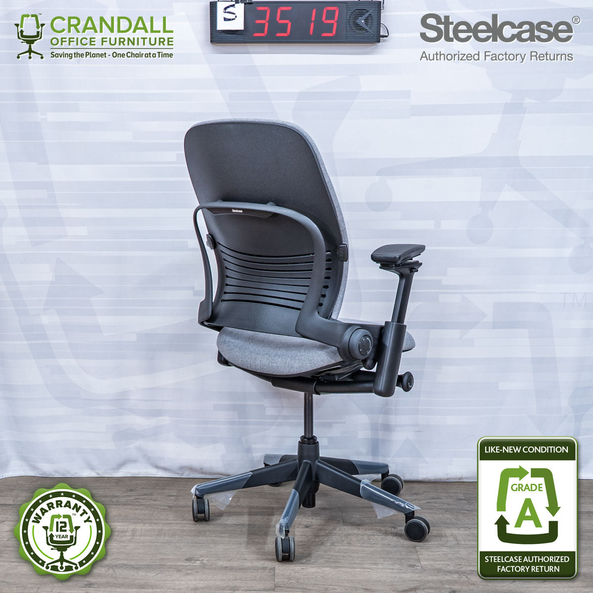 S-3519 - Steelcase V2 Leap - Grade A