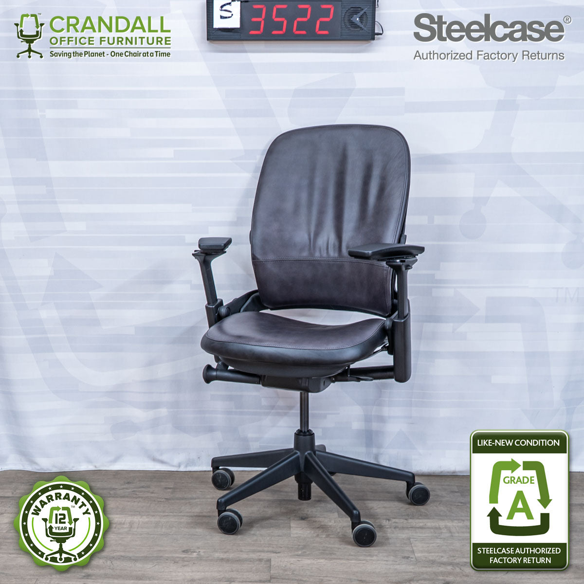S-3522 - Steelcase V2 Leap - Grade A