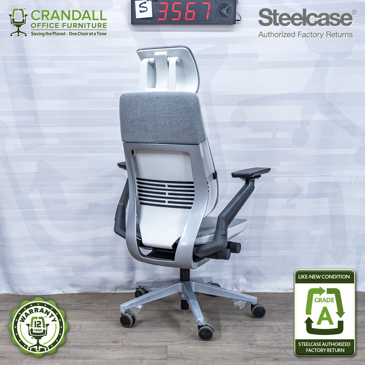 S-3567 - Steelcase Gesture with Headrest - Grade A