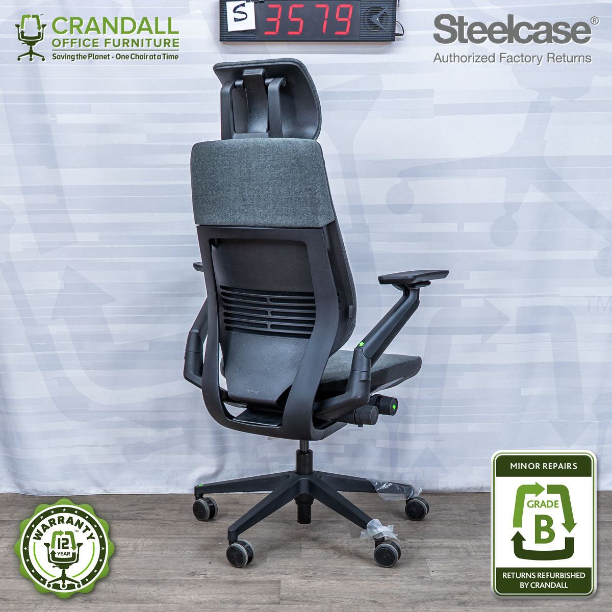 S-3579 - Steelcase Gesture with Headrest - Grade B