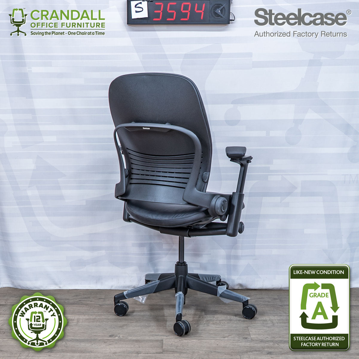S-3594 - Steelcase V2 Leap - Grade A
