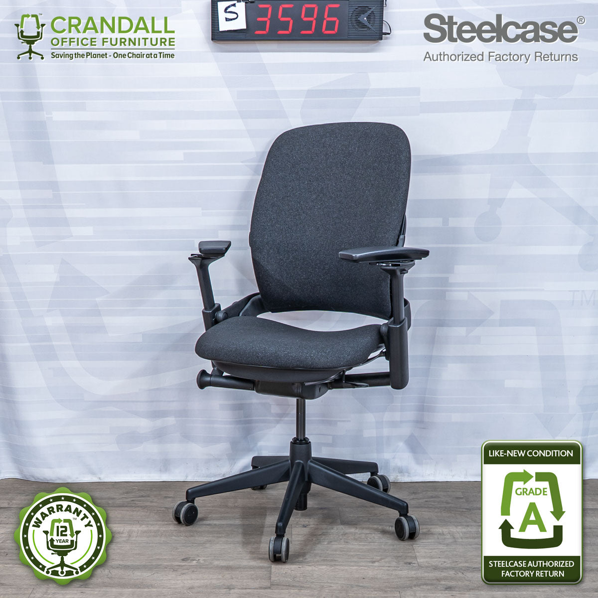 S-3596 - Steelcase V2 Leap - Grade A