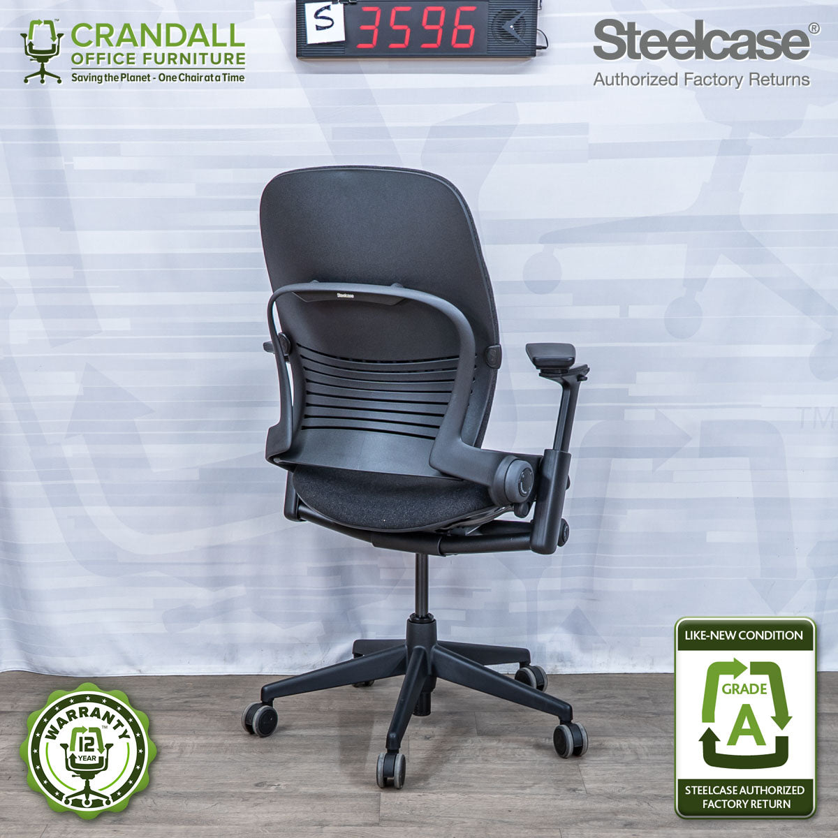S-3596 - Steelcase V2 Leap - Grade A