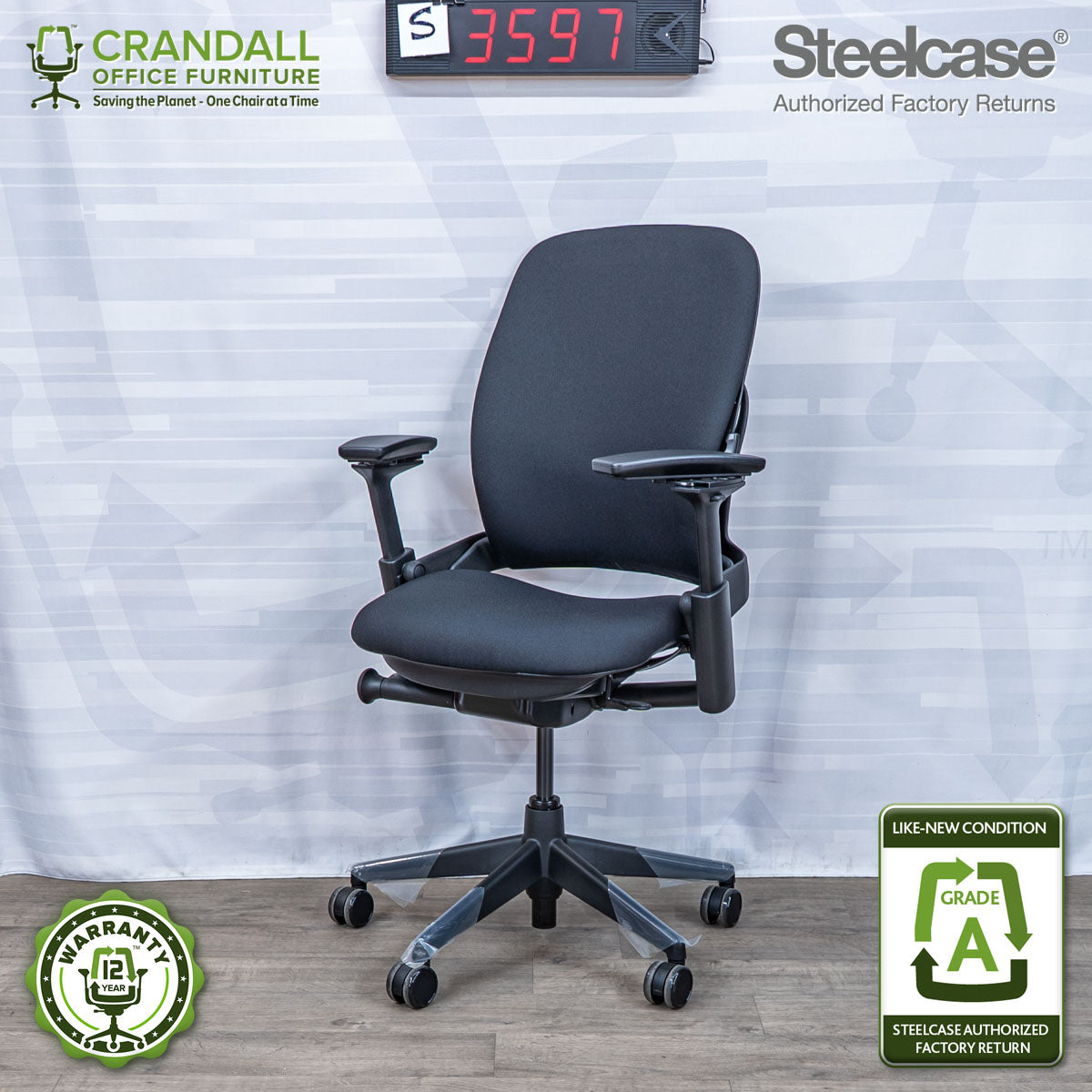S-3597 - Steelcase V2 Leap - Grade A