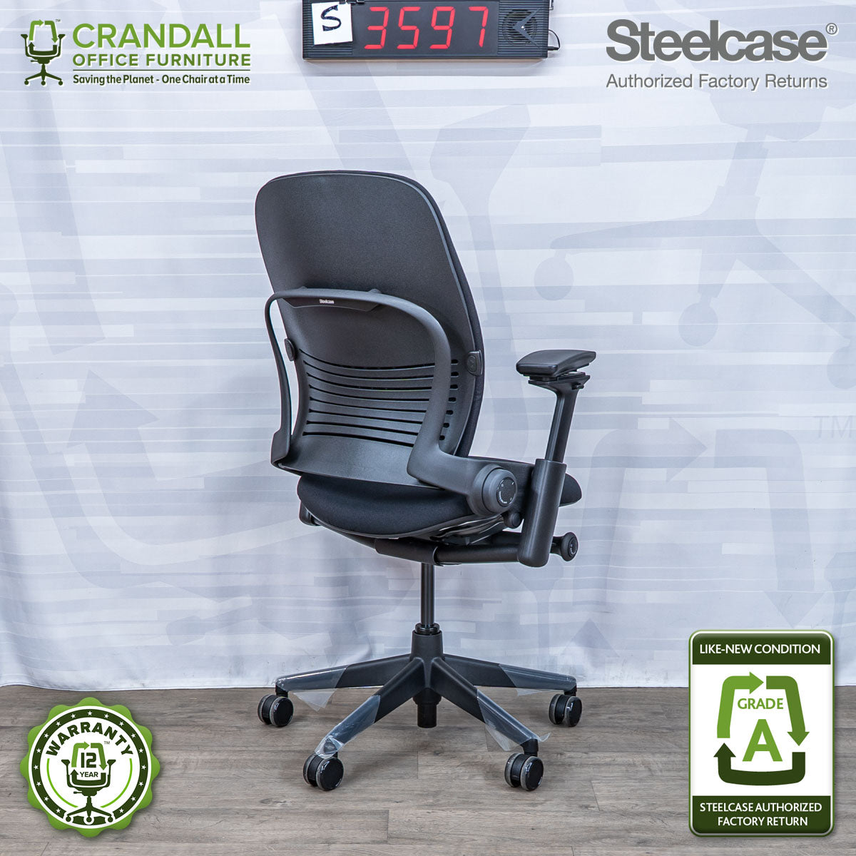 S-3597 - Steelcase V2 Leap - Grade A