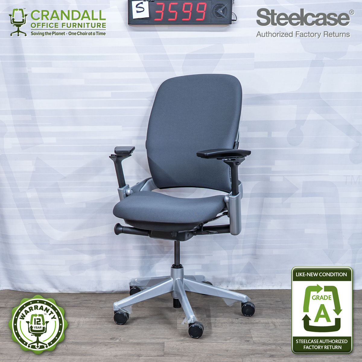 S-3599 - Steelcase V2 Leap - Grade A
