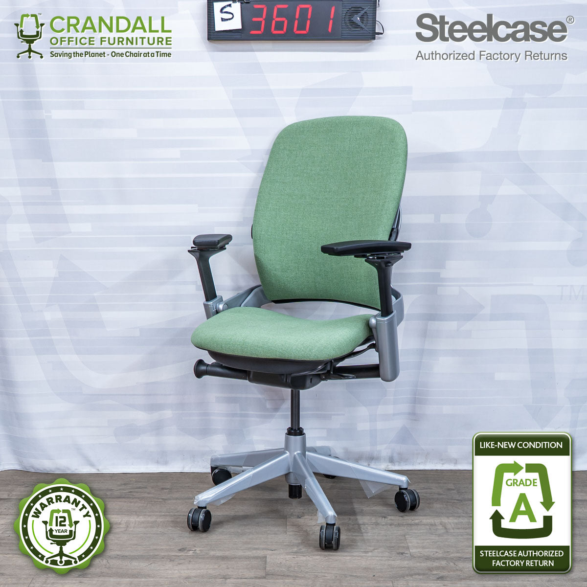 S-3601 - Steelcase V2 Leap - Grade A