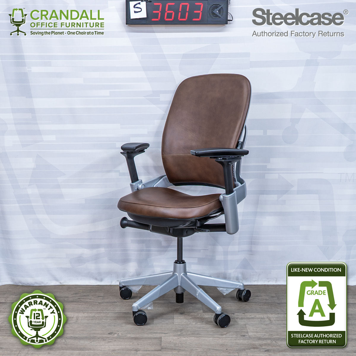 S-3603 - Steelcase V2 Leap - Grade A