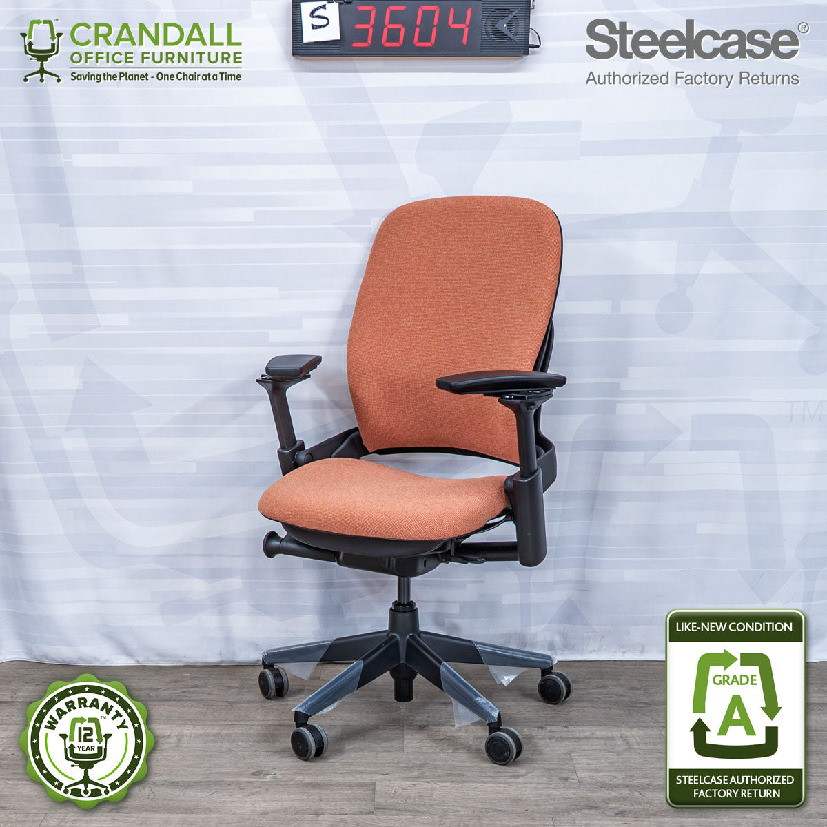 S-3604 - Steelcase V2 Leap - Grade A