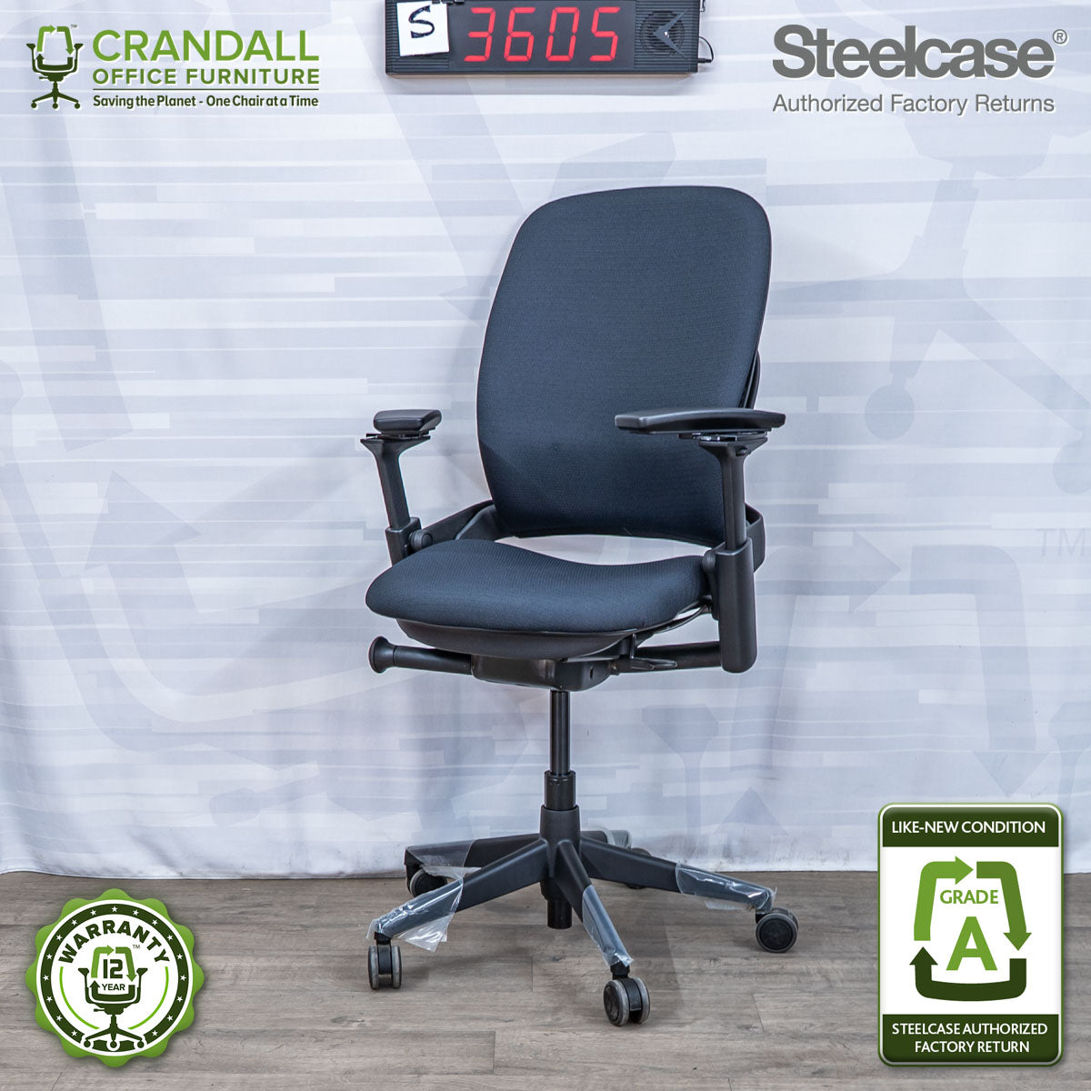 S-3605 - Steelcase V2 Leap - Grade A