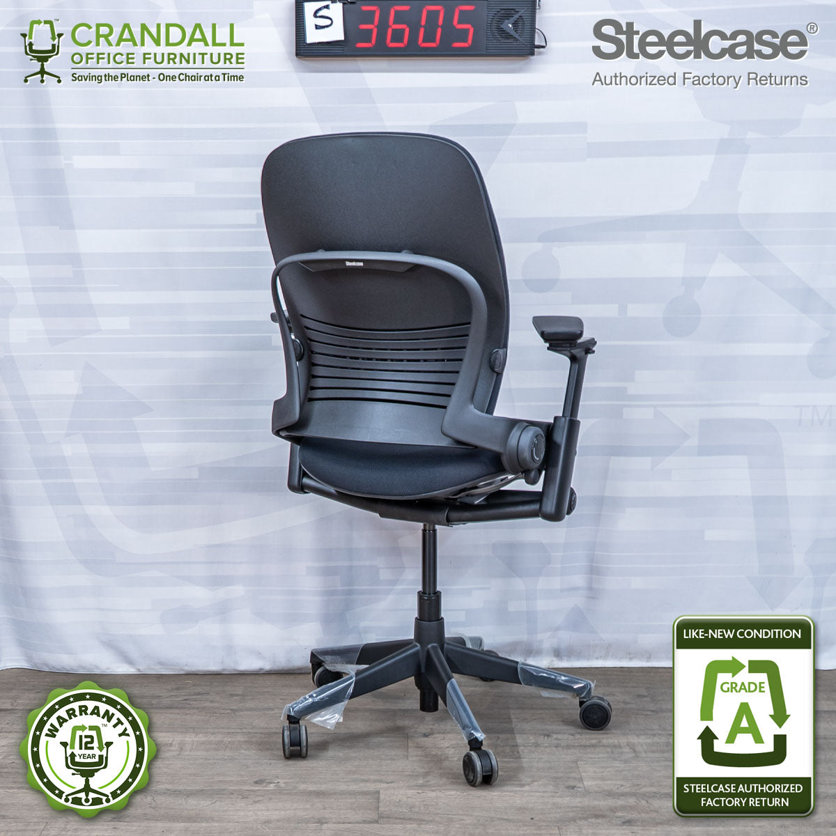 S-3605 - Steelcase V2 Leap - Grade A