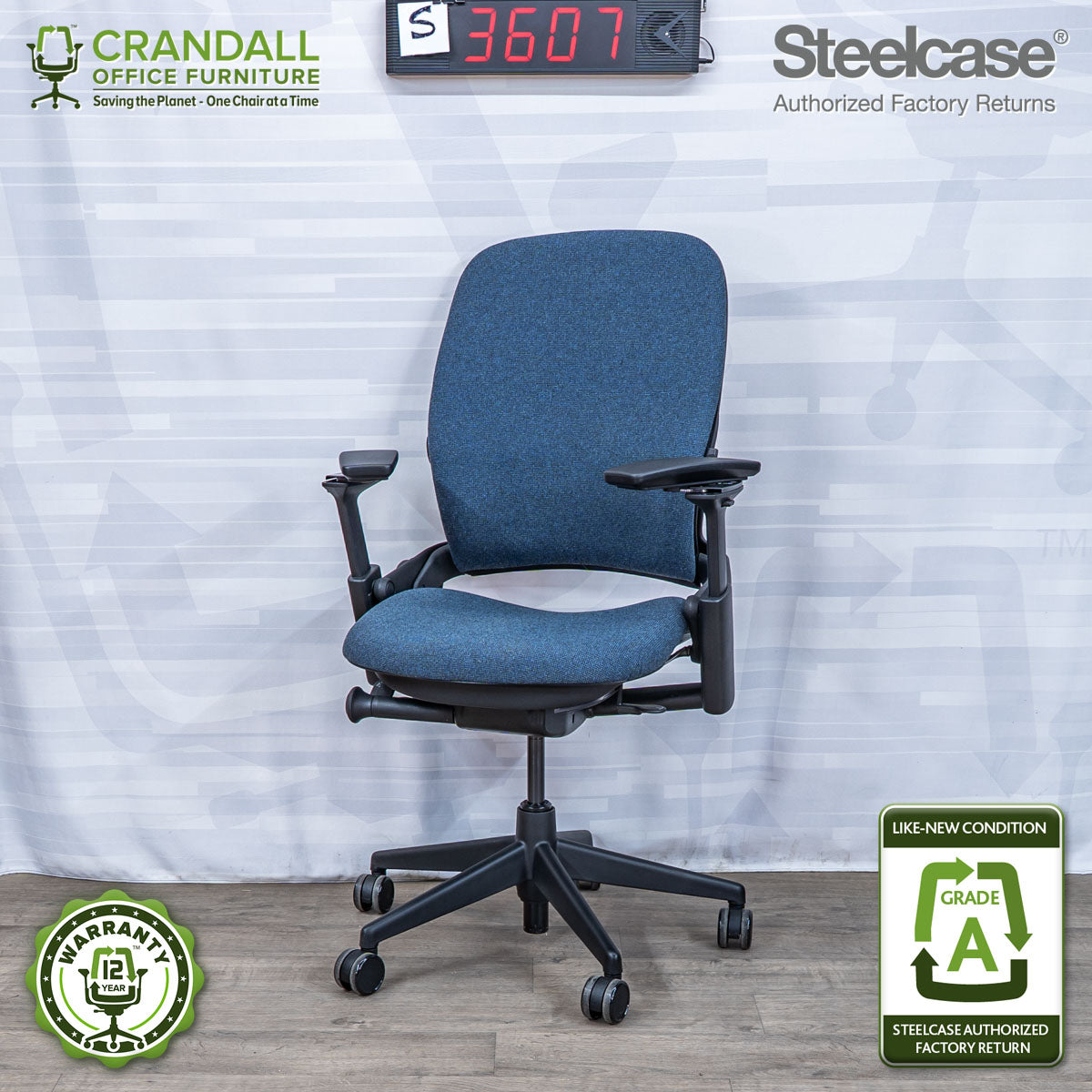 S-3607 - Steelcase V2 Leap - Grade A