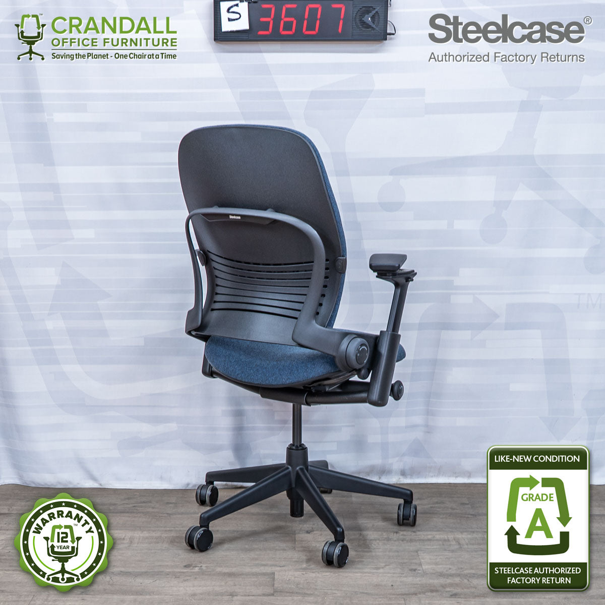 S-3607 - Steelcase V2 Leap - Grade A