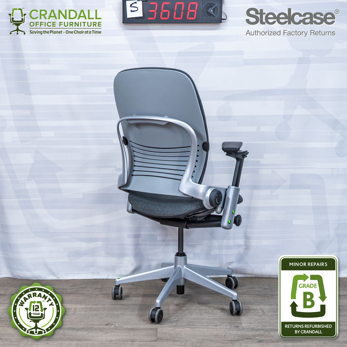 S-3608 - Steelcase V2 Leap - Grade B