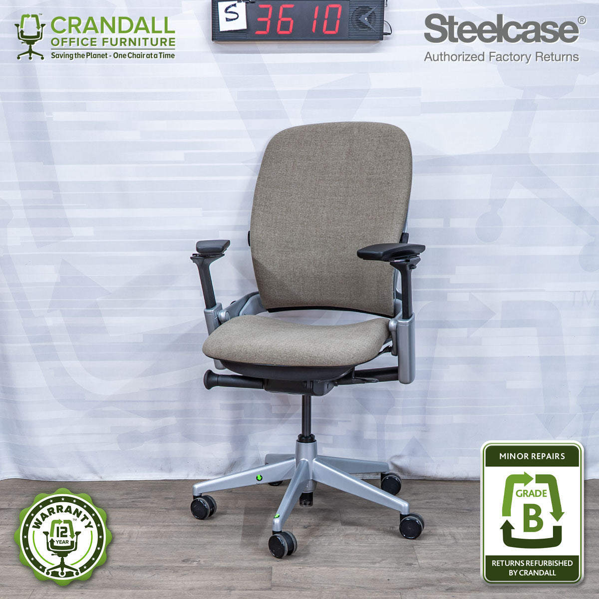 S-3610 - Steelcase V2 Leap - Grade B