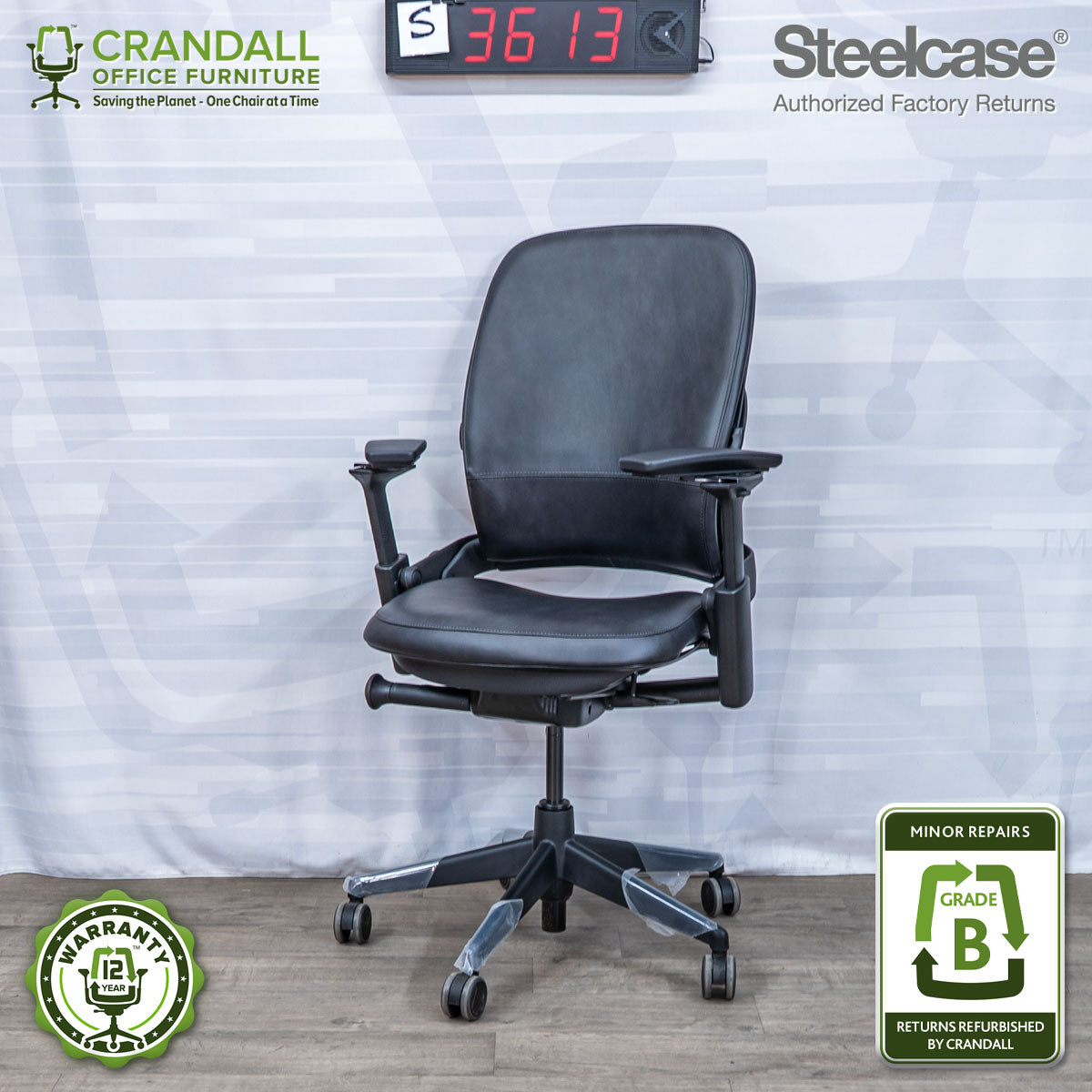 S-3613 - Steelcase V2 Leap - Grade B