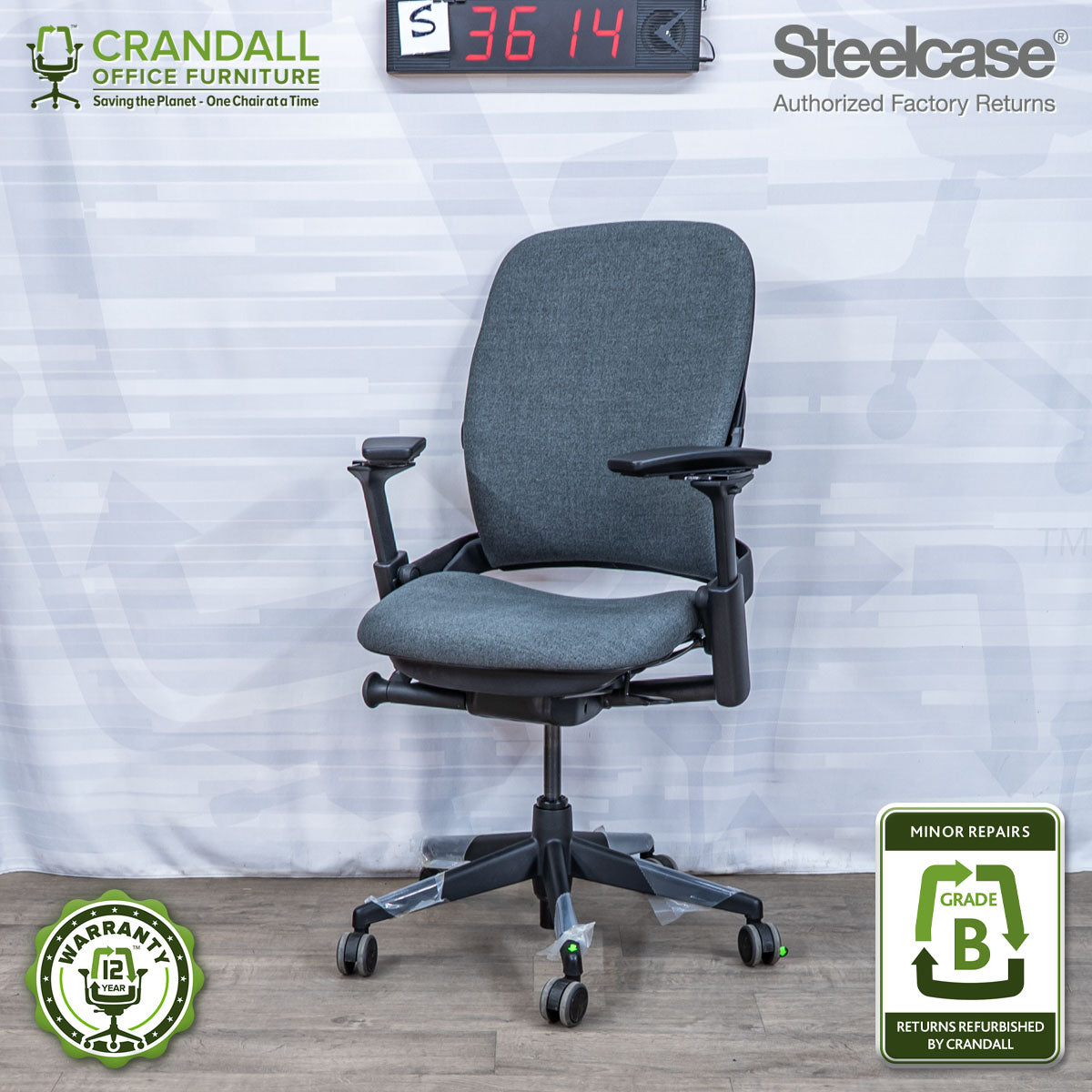 S-3614 - Steelcase V2 Leap - Grade B
