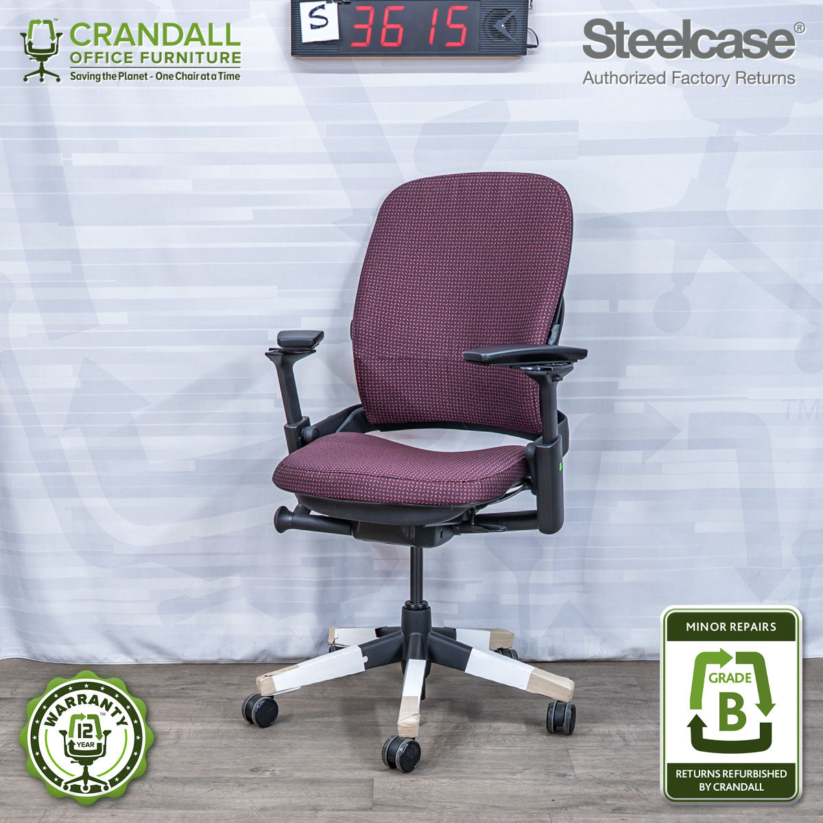 S-3615 - Steelcase V2 Leap - Grade B