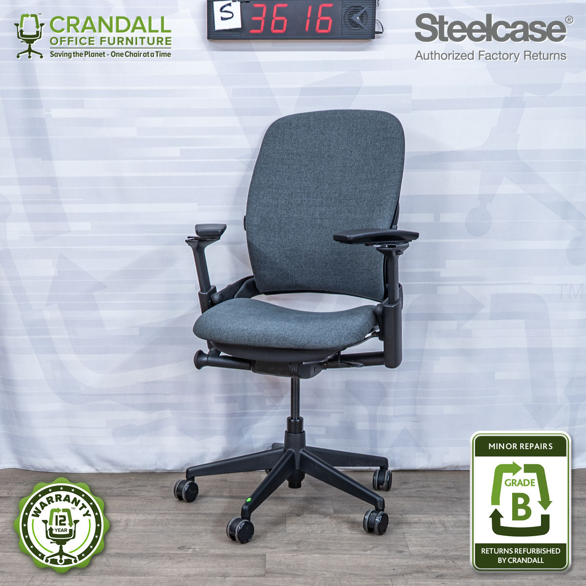 S-3616 - Steelcase V2 Leap - Grade B