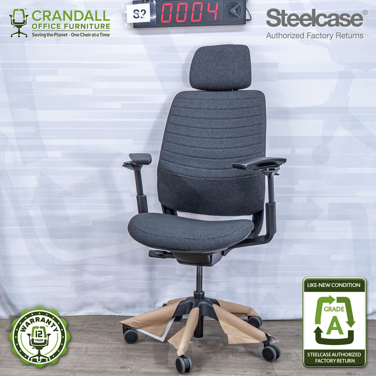 S2-0004 - Steelcase Series 2 with Headrest - Grade A