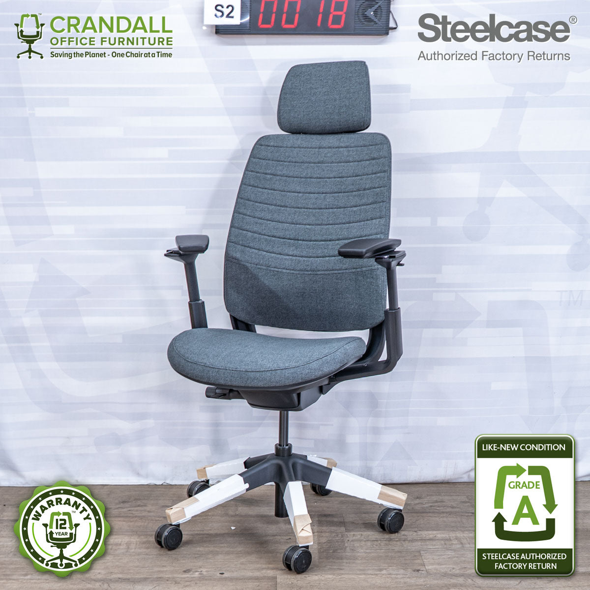 S2-0018 - Steelcase Series 2 with Headrest - Grade A