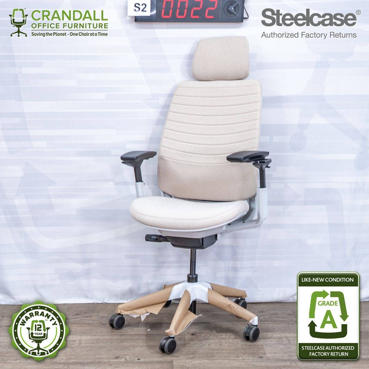 S2-0022 - Steelcase Series 2 with Headrest - Grade A