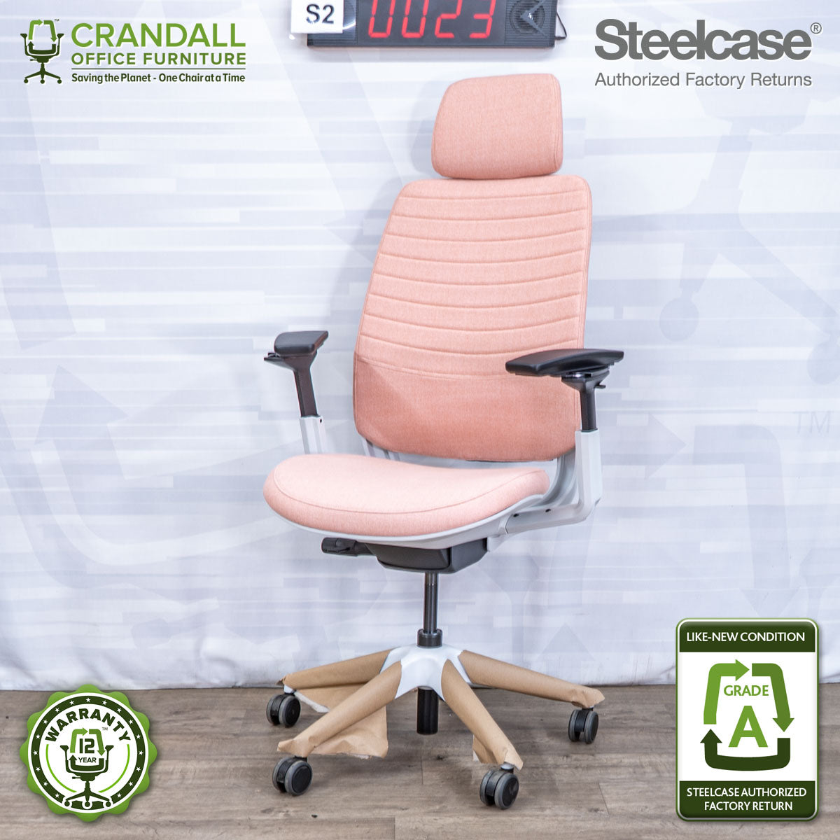 S2-0023 - Steelcase Series 2 with Headrest - Grade A