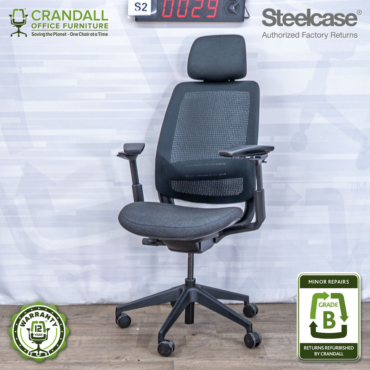 S2-0029 - Steelcase Series 2 with Headrest - Grade B