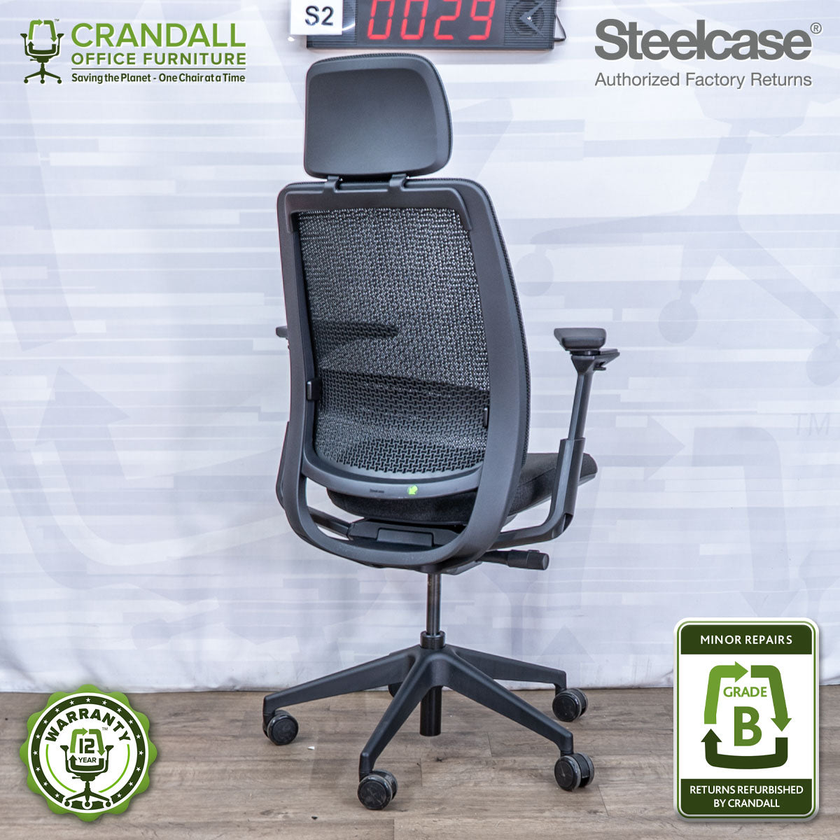 S2-0029 - Steelcase Series 2 with Headrest - Grade B