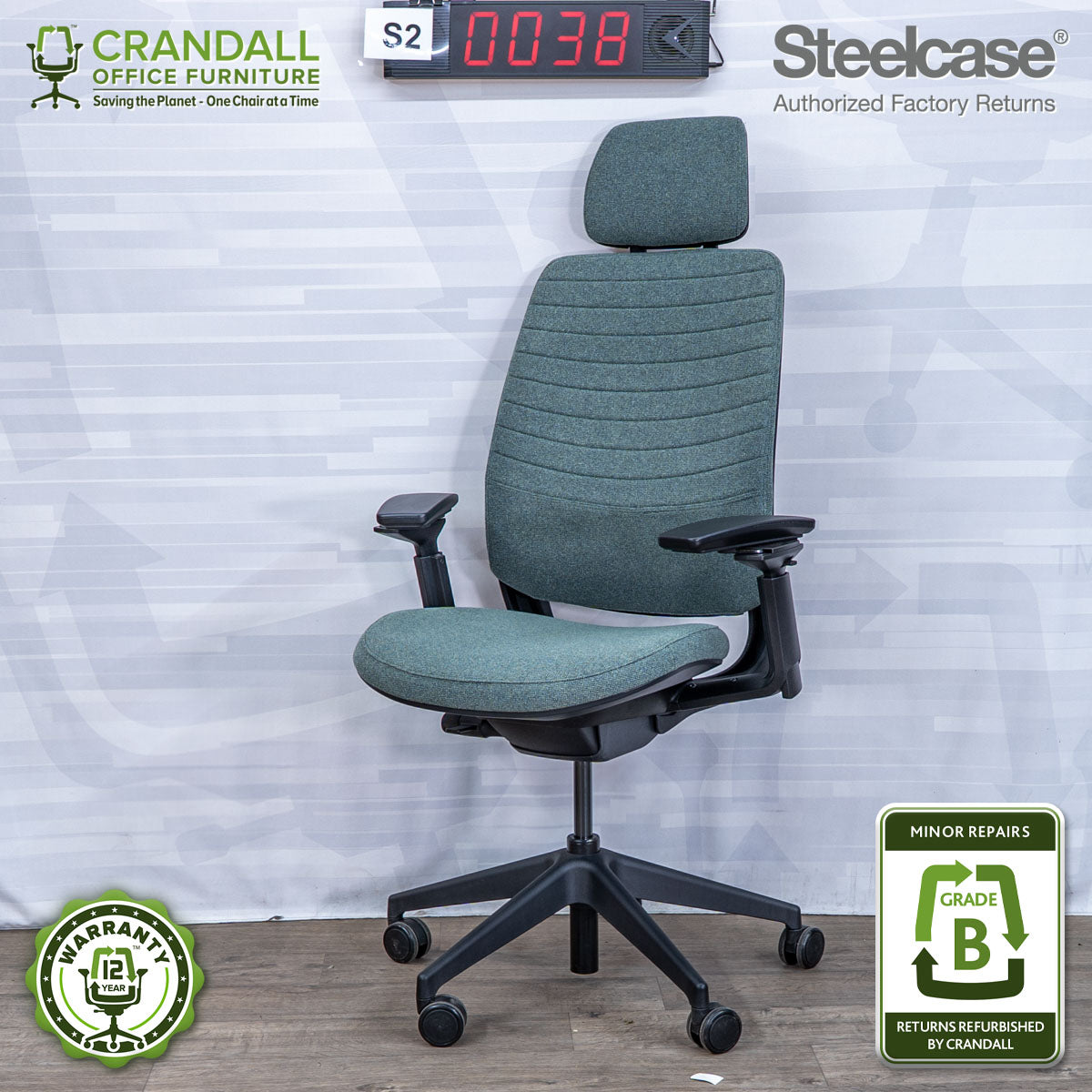 S2-0038 - Steelcase Series 2 with Headrest - Grade B