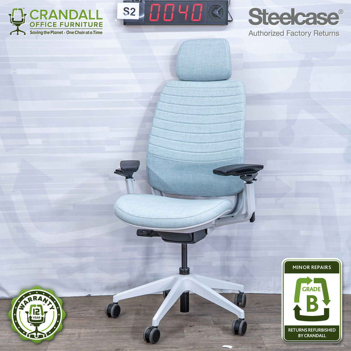 S2-0040 - Steelcase Series 2 with Headrest - Grade B