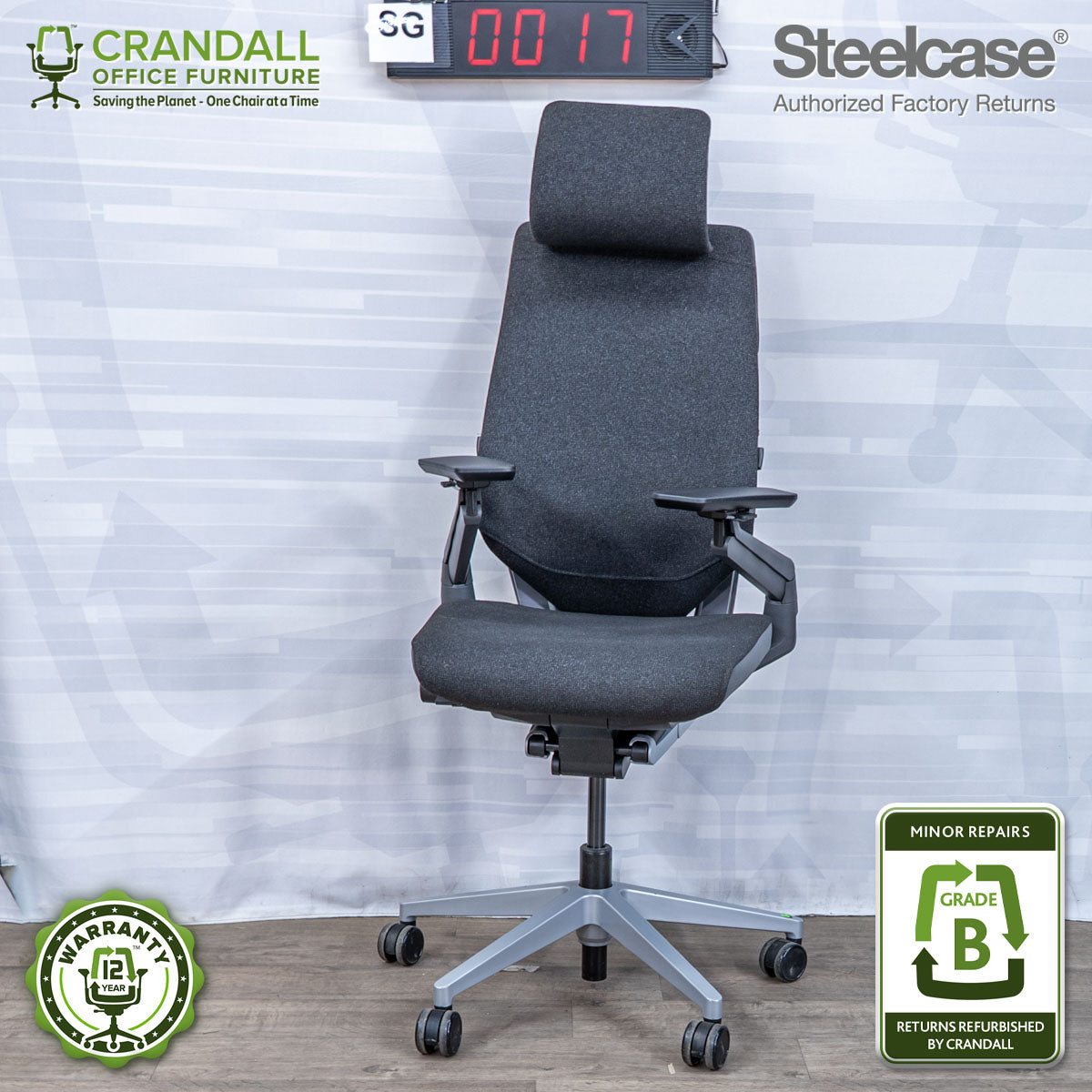 SG-0017 - Steelcase Gesture with Headrest - Grade B