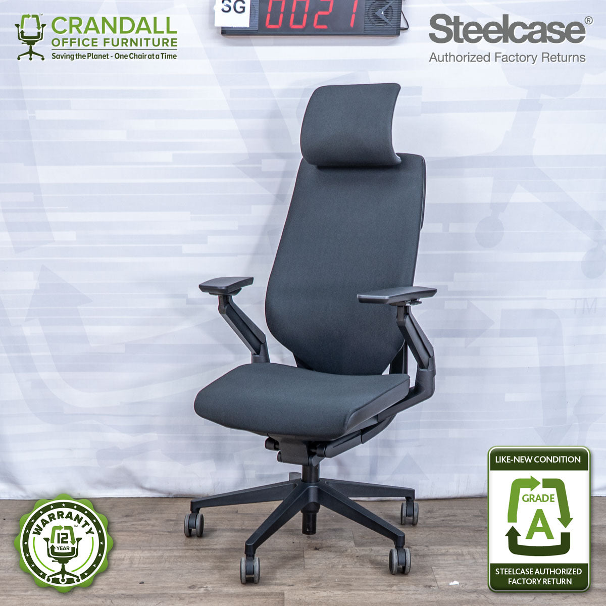 SG-0021 - Steelcase Gesture with Headrest - Grade A