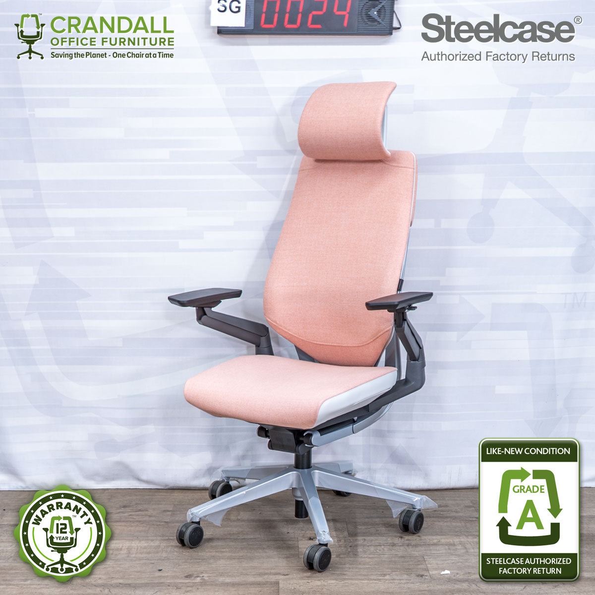 SG-0024 - Steelcase Gesture with Headrest - Grade A