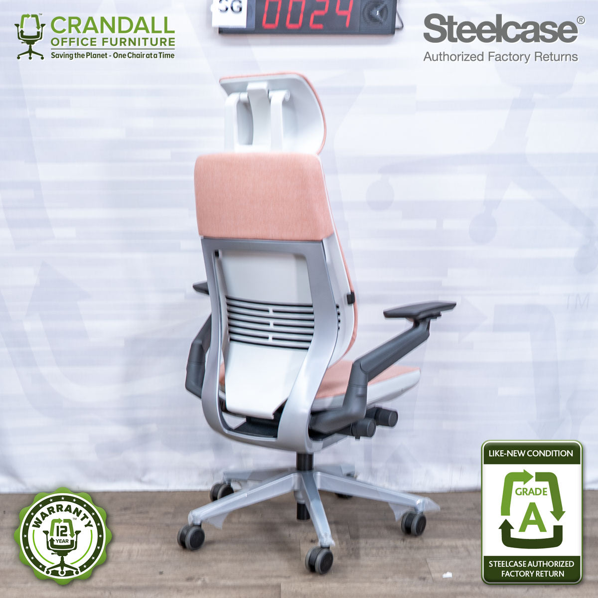SG-0024 - Steelcase Gesture with Headrest - Grade A