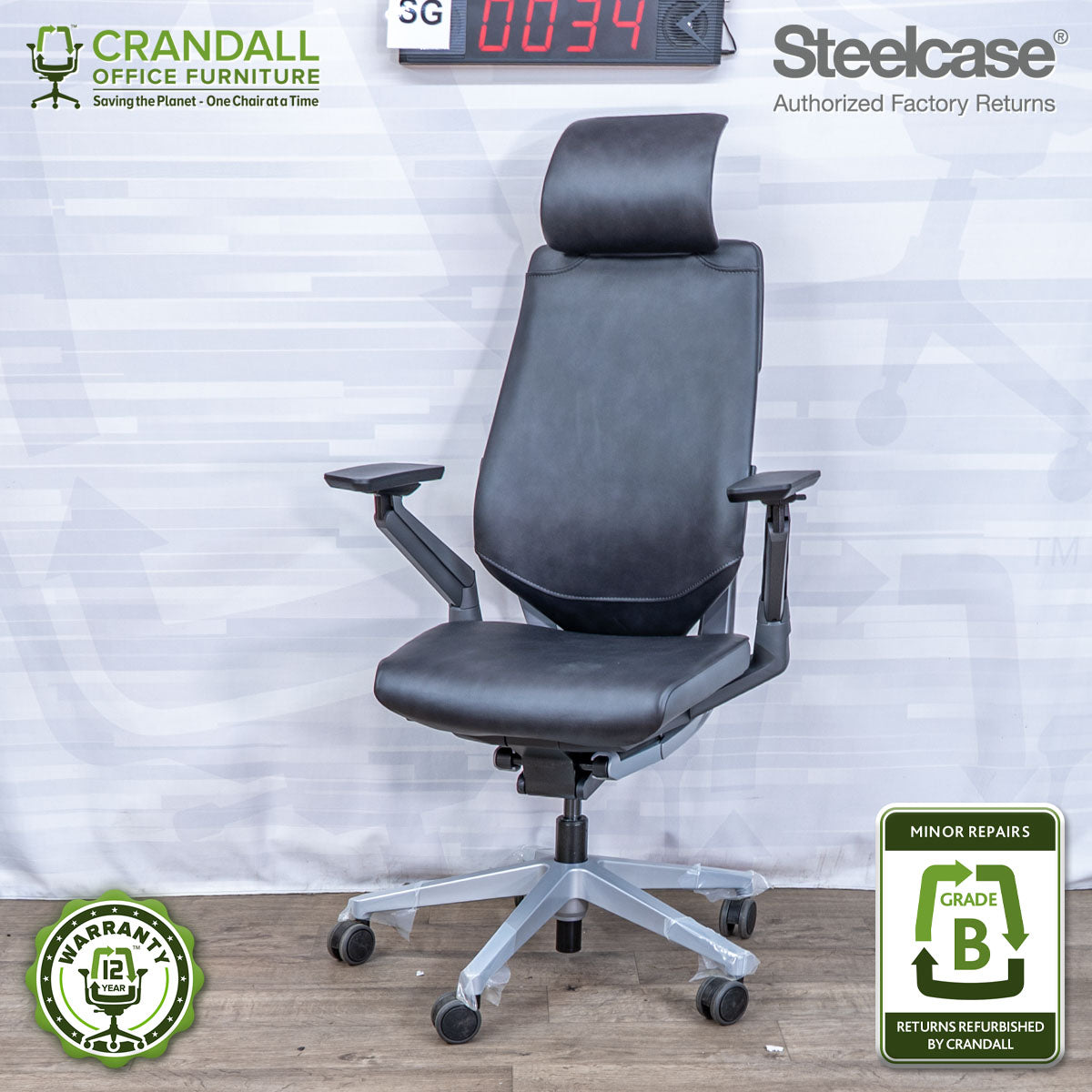 SG-0034 - Steelcase Gesture with Headrest - Grade B