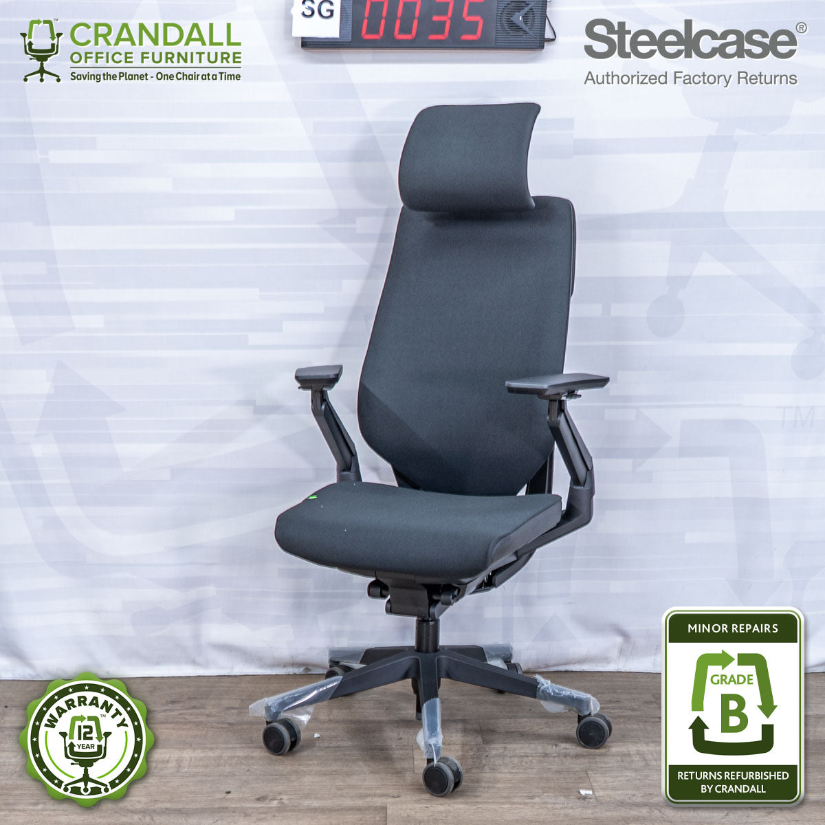 SG-0035 - Steelcase Gesture with Headrest - Grade B