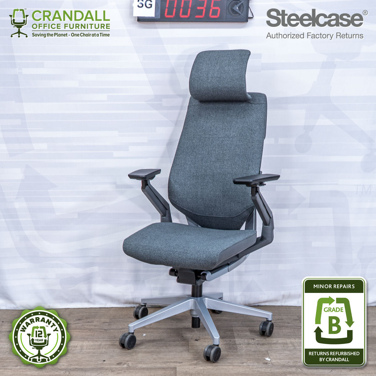 SG-0036 - Steelcase Gesture with Headrest - Grade B