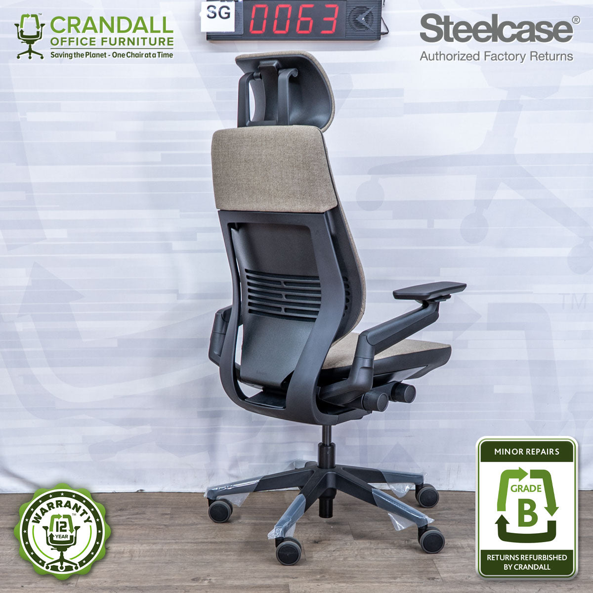 SG-0063 - Steelcase Gesture with Headrest - Grade B