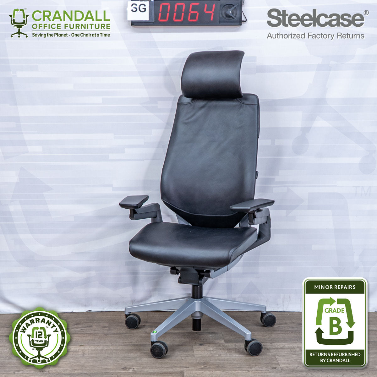 SG-0064 - Steelcase Gesture with Headrest - Grade B