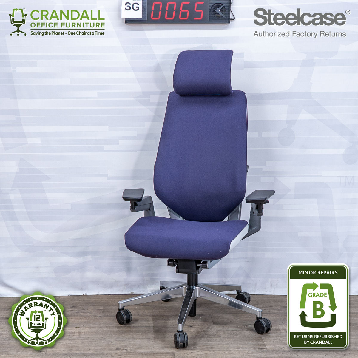 SG-0065 - Steelcase Gesture with Headrest - Grade B