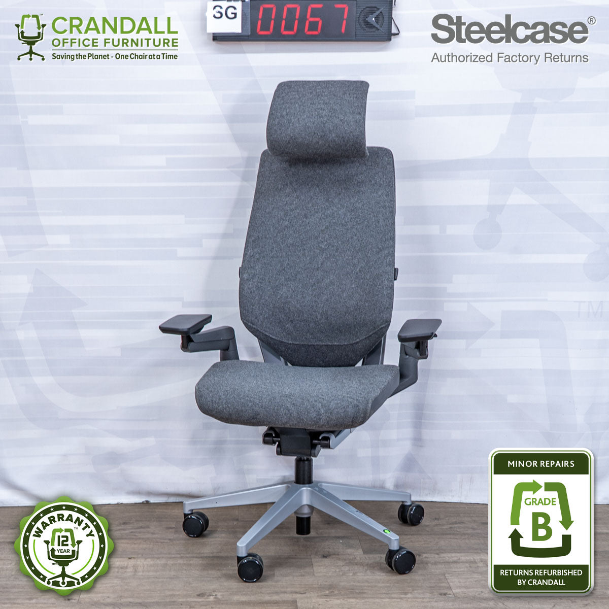 SG-0067 - Steelcase Gesture with Headrest - Grade B