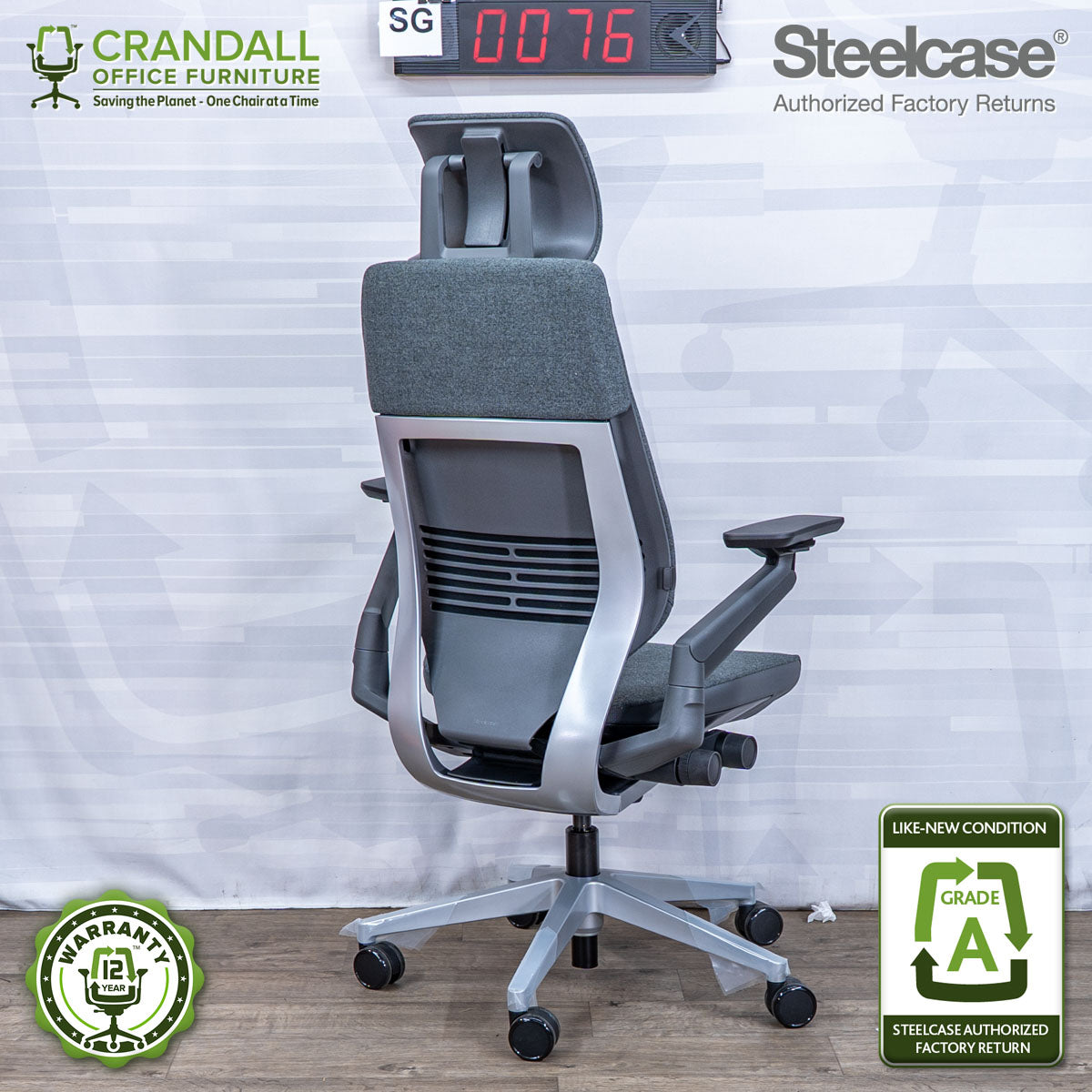 SG-0076 - Steelcase Gesture with Headrest - Grade A