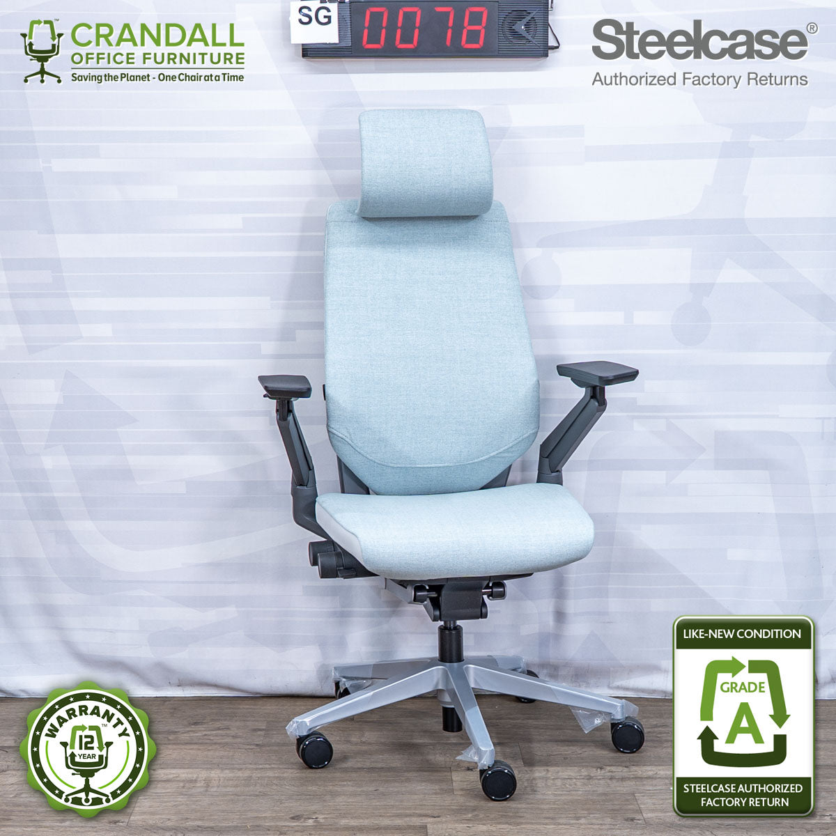 SG-0078 - Steelcase Gesture with Headrest - Grade A