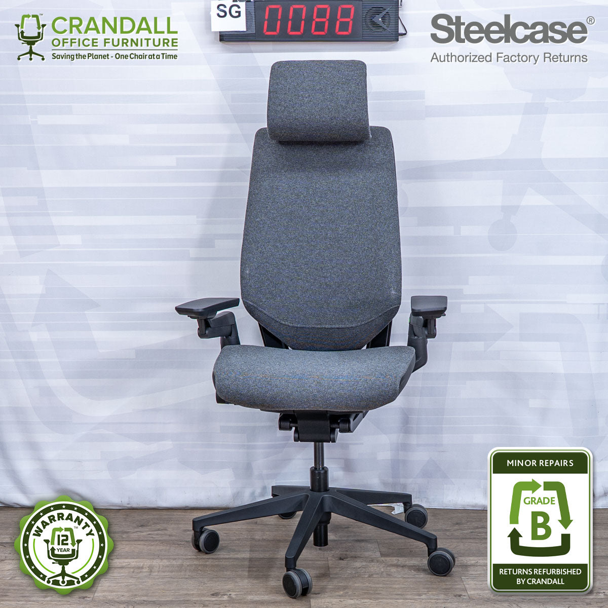 SG-0088 - Steelcase Gesture with Headrest - Grade B