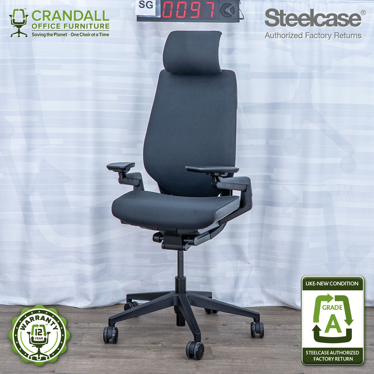 SG-0097 - Steelcase Gesture with Headrest - Grade A
